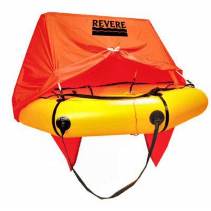 Image of : Revere 4-Person Coastal Compact Life Raft with Canopy - Valise - 45-CC4VP 