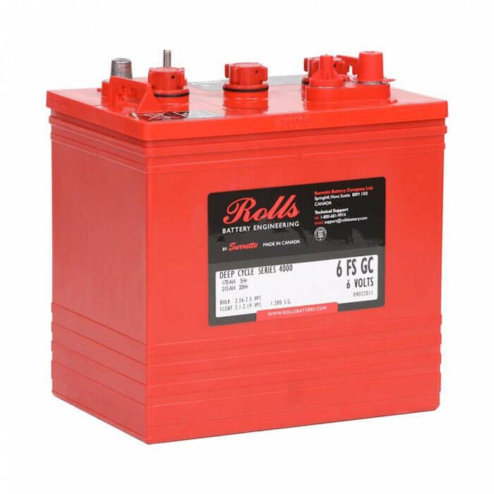 Image of : Rolls Flooded Deep Cycle GC2 Marine Battery - 6FSGC 