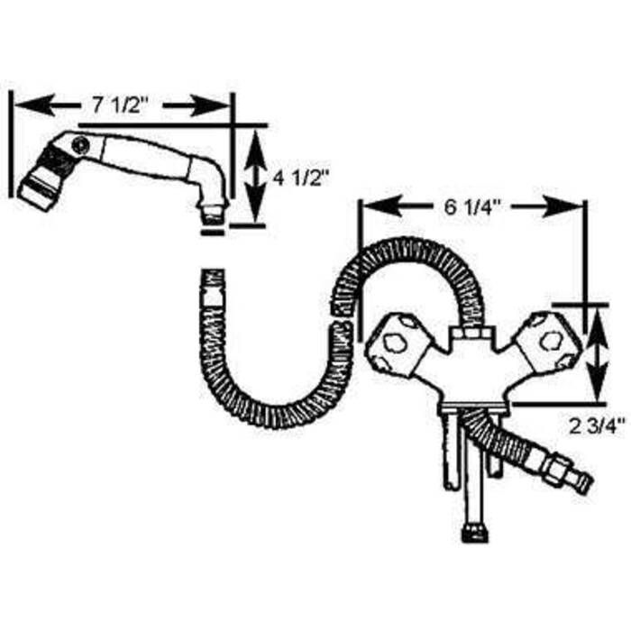 Scandvik Faucet/Pull-Out Shower with Water Conservation Valve - 46012P