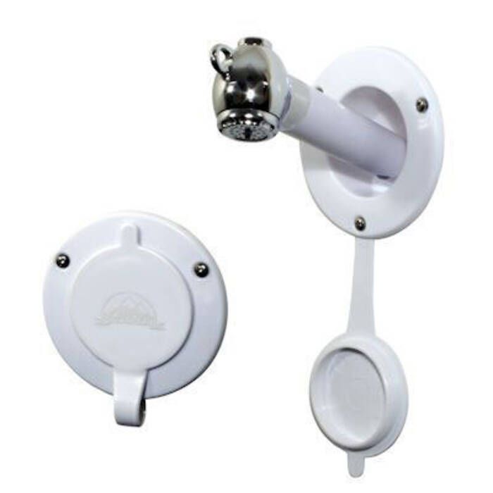 Image of : Scandvik Recessed Transom Shower with Push-Button Sprayer - 10750 