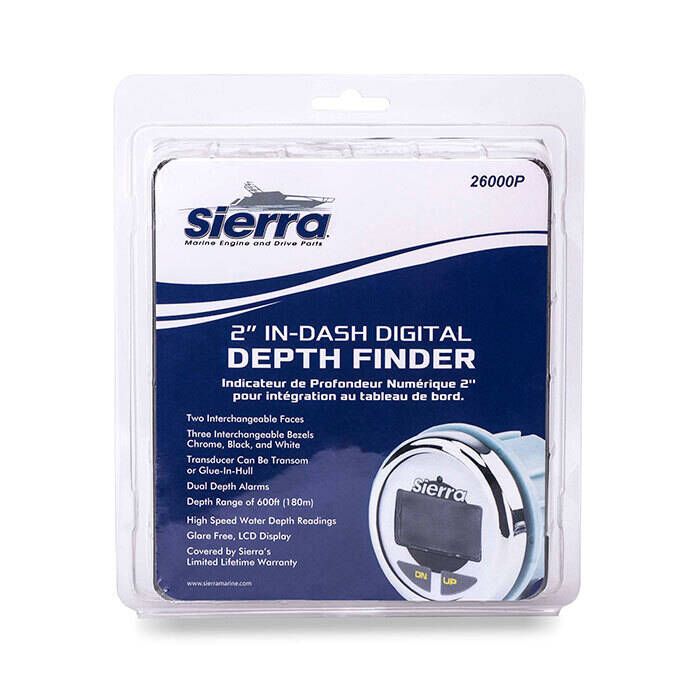 SeaStar Teleflex/Sierra 2 In-Dash Digital Depth Finder with Transducer -  26000P