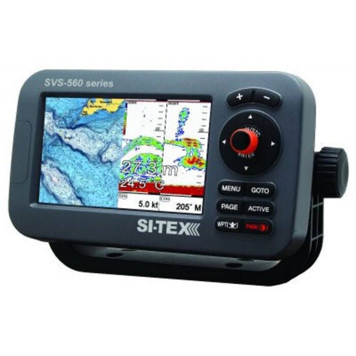 Image of : SI-TEX Chartplotter/Fishfinder - Internal/External GPS Antenna - SVS-560CFE 