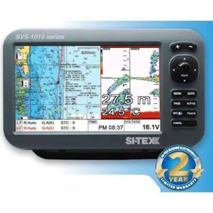 Image of : SI-TEX Chartplotter/Fishfinder with Internal GPS - SVS-1010CF 