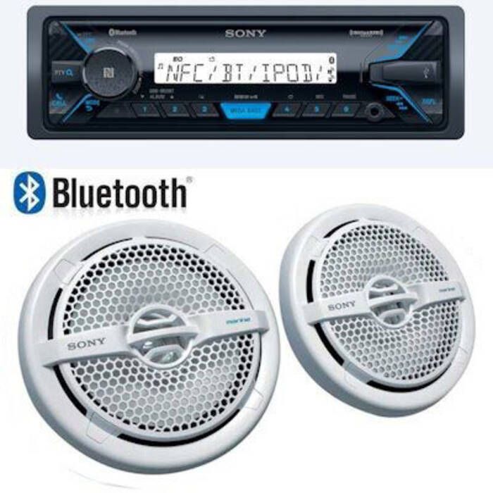 Image of : Sony Multimedia AM/FM Marine Bluetooth Receiver with Speakers - DXSM5511BT 