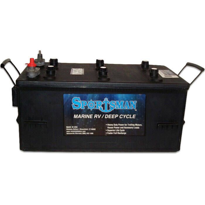 Image of : Sportsman Deep Cycle Marine Battery - 12V Lead Acid Group 4D - DC4D 