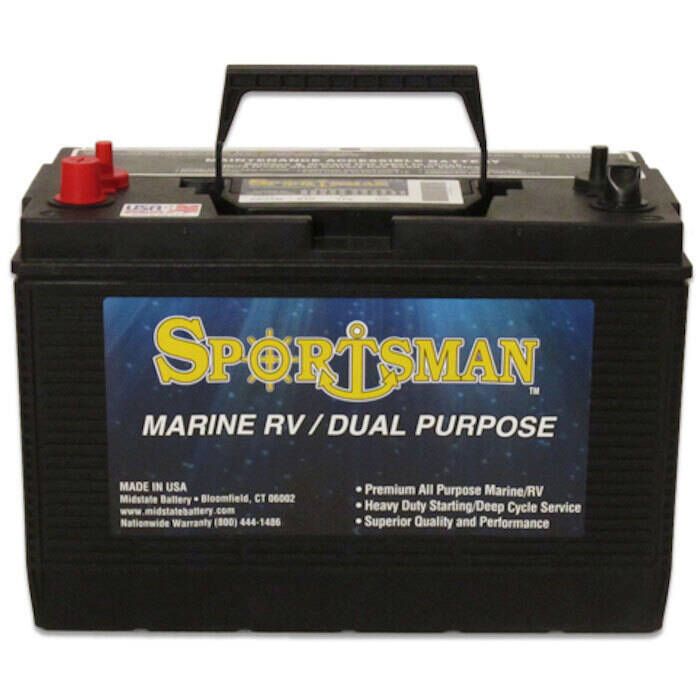 Image of : Sportsman Dual Purpose Marine Battery - 12V Lead Acid Group 31 - DP31M 