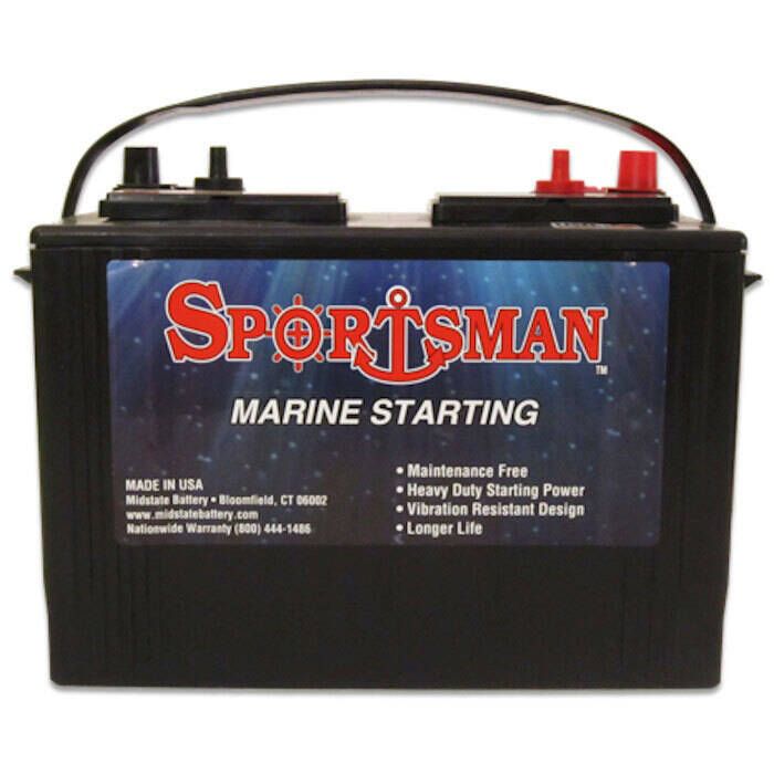 Image of : Sportsman Starting Marine Battery - 12V Lead Acid Group 27 - 27M1000 