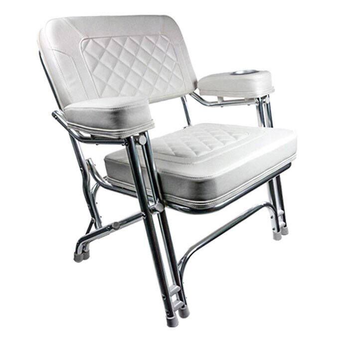 Image of : Springfield Folding Aluminum Deck Chair - 1080125-CR 