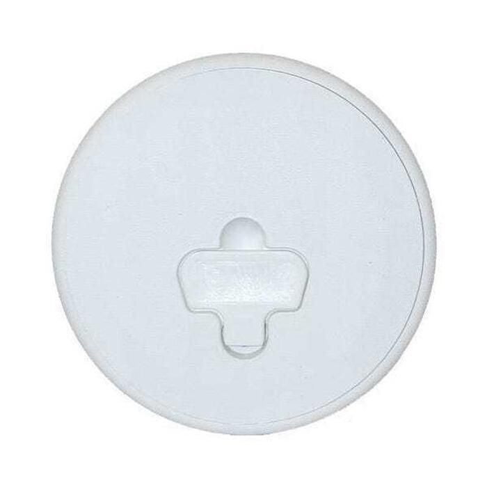 T.H. Marine Designer Series Screw-Down Deck Plate – 6-Inch White, Textured & Flanged For Secure Fit