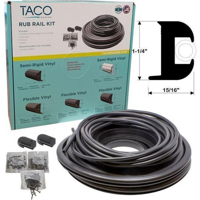 Image of : TACO V11-3447 Flexible Vinyl Rub Rail Kit 