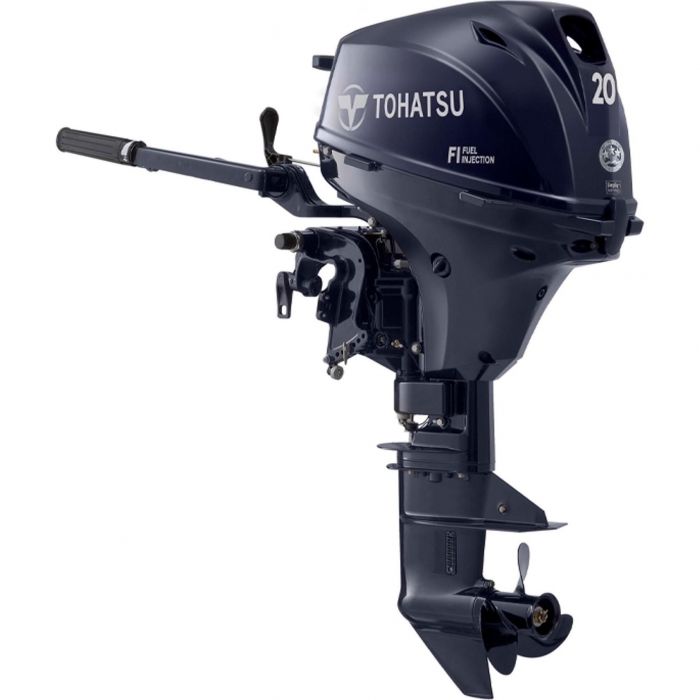 Image of : Tohatsu 20 HP Tiller Outboard Motor - MFS20 - 2024 