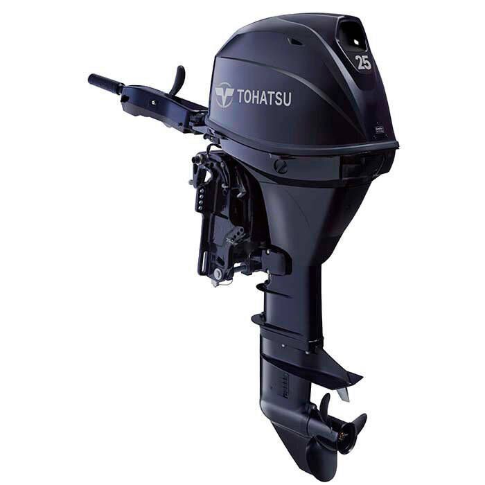 Image of : Tohatsu 25 HP Tiller Outboard Motor - MFS25 - 2022 