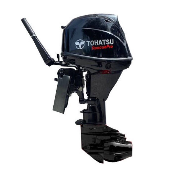 Image of : Tohatsu 25 HP Tiller Outboard Motor - Rescue Pro PumpJet - 2022 