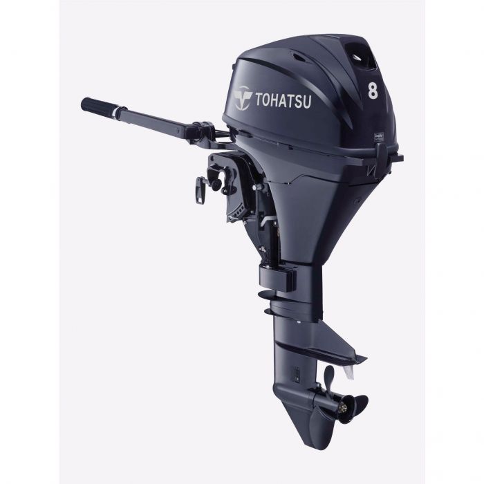 Image of : Tohatsu 8 HP Tiller Outboard Motor - MFS8 - 2022 