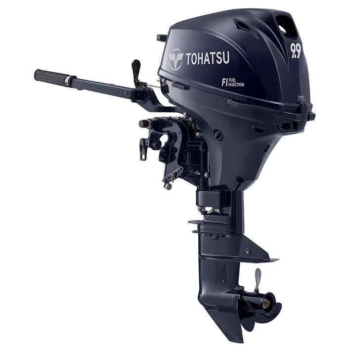 Image of : Tohatsu 9.9 HP Tiller Outboard Motor - MFS9.9 - 2023 