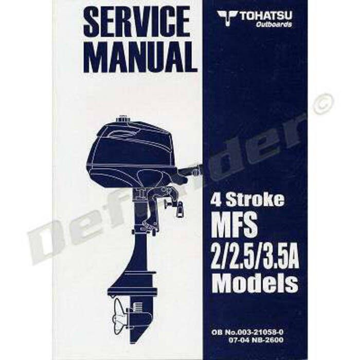 Image of : Tohatsu Nissan OEM Outboard Motor Service Manual - 003-21058-0 
