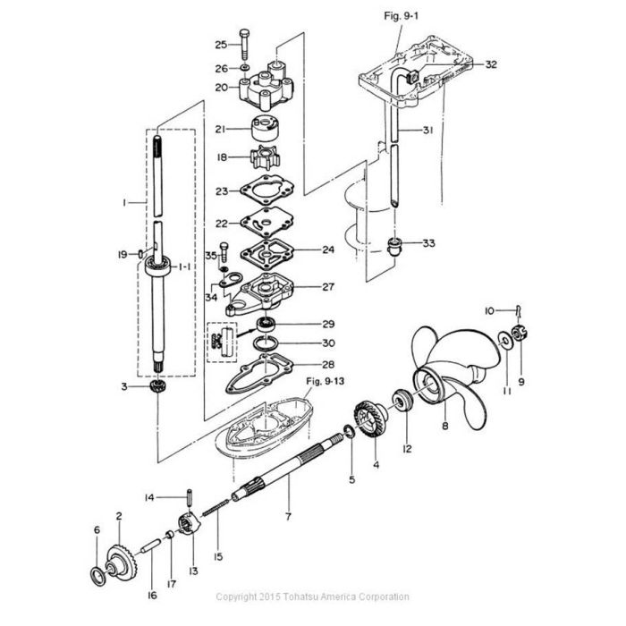 Tohatsu Nissan OEM Outboard Motor Water Pump Repair Kit
