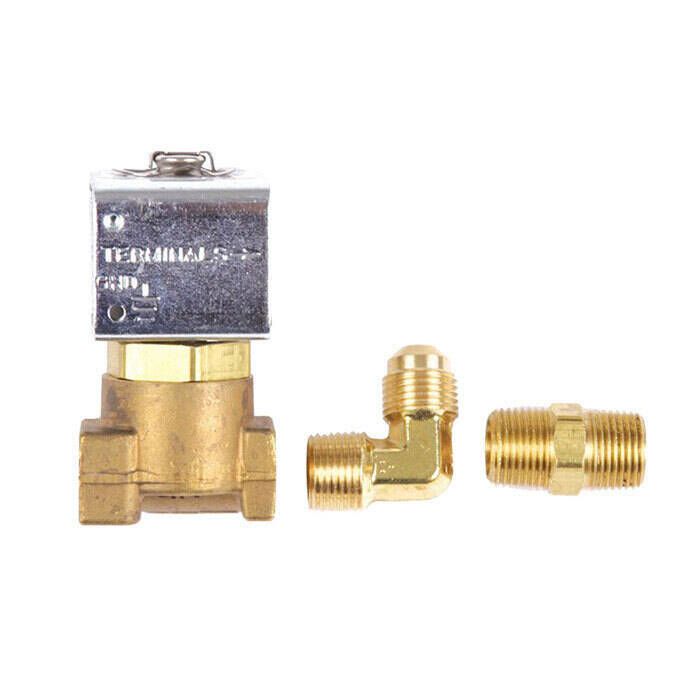 Image of : Trident Marine LPG Propane Gas Low Pressure Brass Solenoid Valve Kit - 1/4