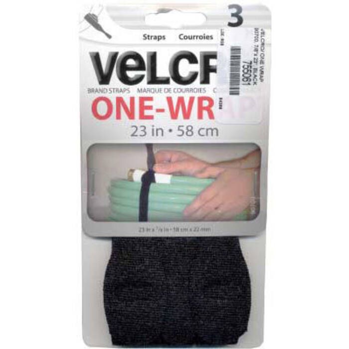 Image of : Velcro Brand One-Wrap - Black (3-Pack) - 90700 