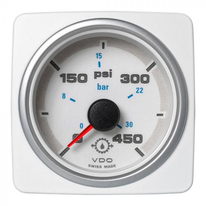 Image of : Veratron AcquaLink 450 PSI/30 Bar Transmission Oil Pressure Gauge - 52 mm (2 1/16