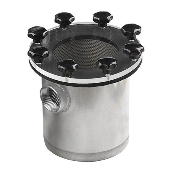 Raw Water Intake Strainer For Boats – ABS Transparent Cooling Water Strainer With Multi-Size Hose Connectors | Marine Engine Strainer