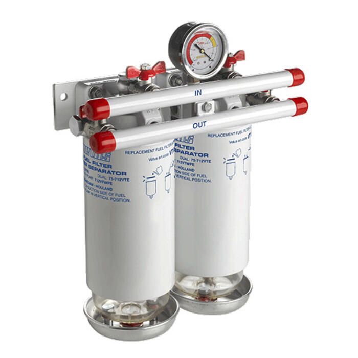 Vetus Water Separator/Fuel Filter Ce/Abyc Double 10 Micron 75350VTEB