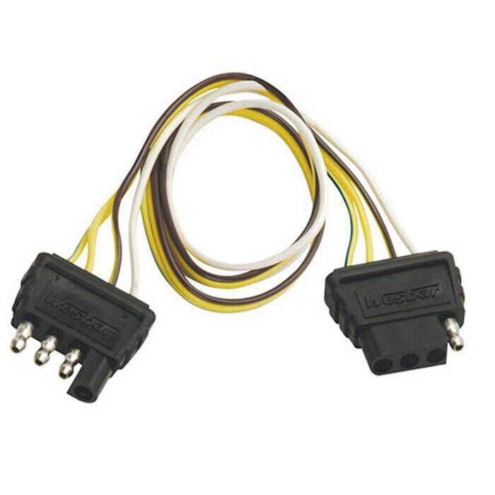 Image of : Wesbar 4-Way Flat Vehicle to Trailer Harness Extension (4 Flat to 4 Flat) - 707254 