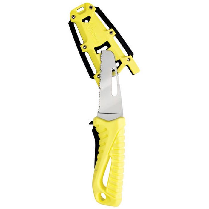 Wichard Fluorescent Offshore Rescue Knife with Fixed Serrated