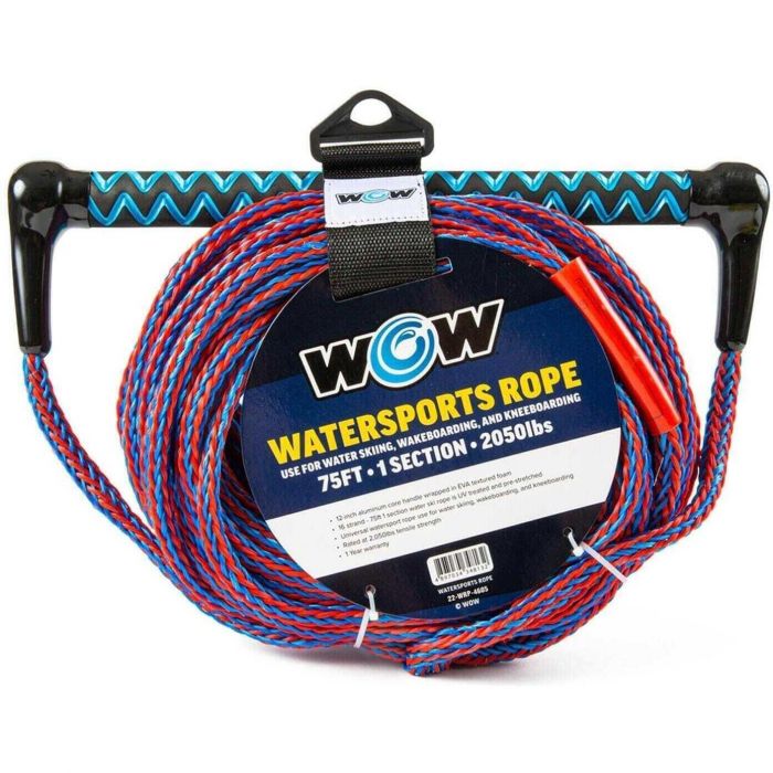 Image of : WOW Sports 75' Watersports Tow Rope with EVA Handle - 22-WRP-4605 