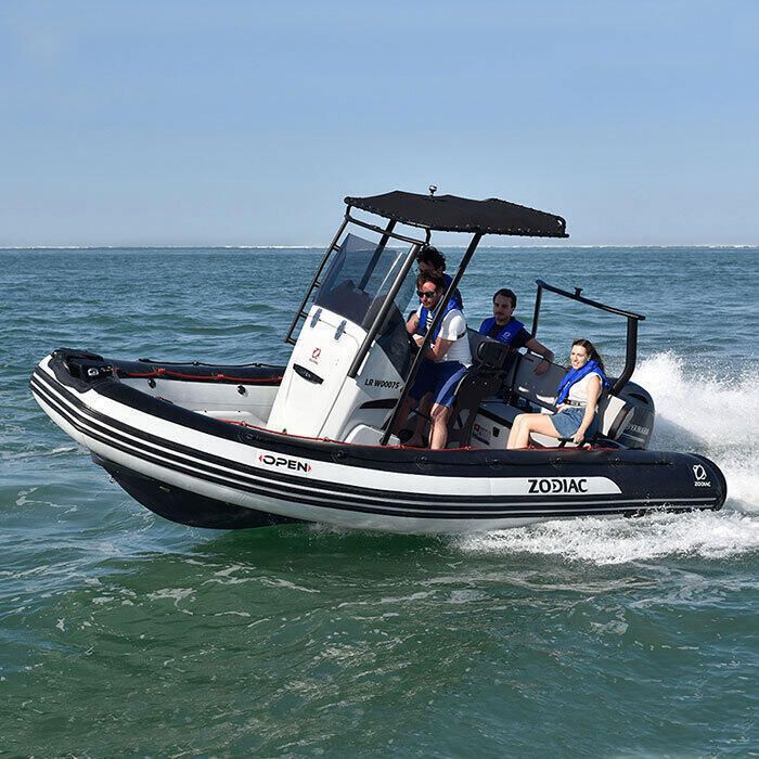 Image of : Zodiac Open 6.5 Fiberglass RIB 20' Boat with Yamaha 175 HP Motor - F175 - 2023 