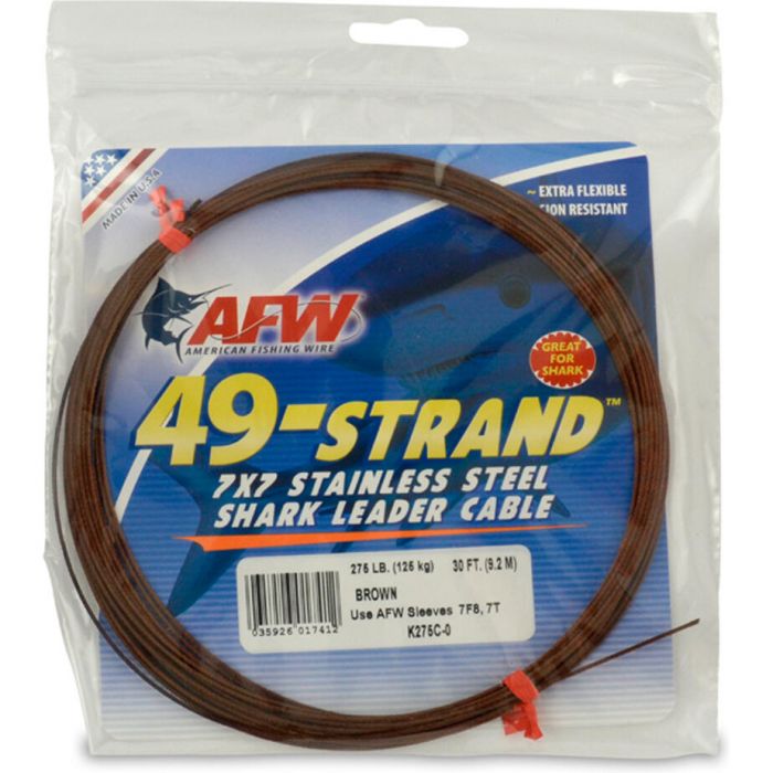 AFW 49 Strand 7x7 Stainless Steel Shark Leader Cable | Defender Marine