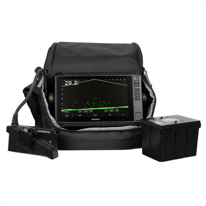 Image of : Garmin ECHOMAP UHD2 93sv LiveScope Plus Ice Fishing Bundle