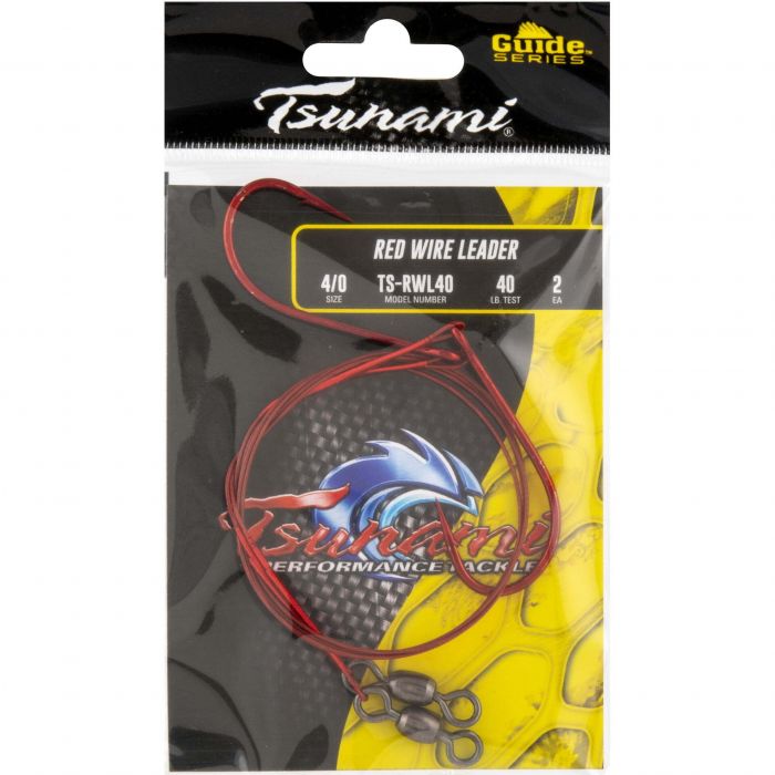 Tsunami Wire Leader - Red | Defender Marine
