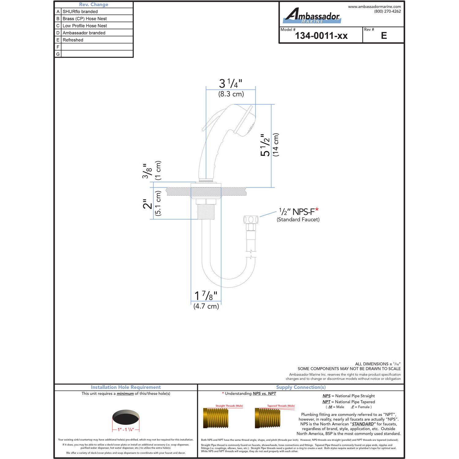 Ambassador Marine Small Deck-Mount Sprayer | Defender Marine
