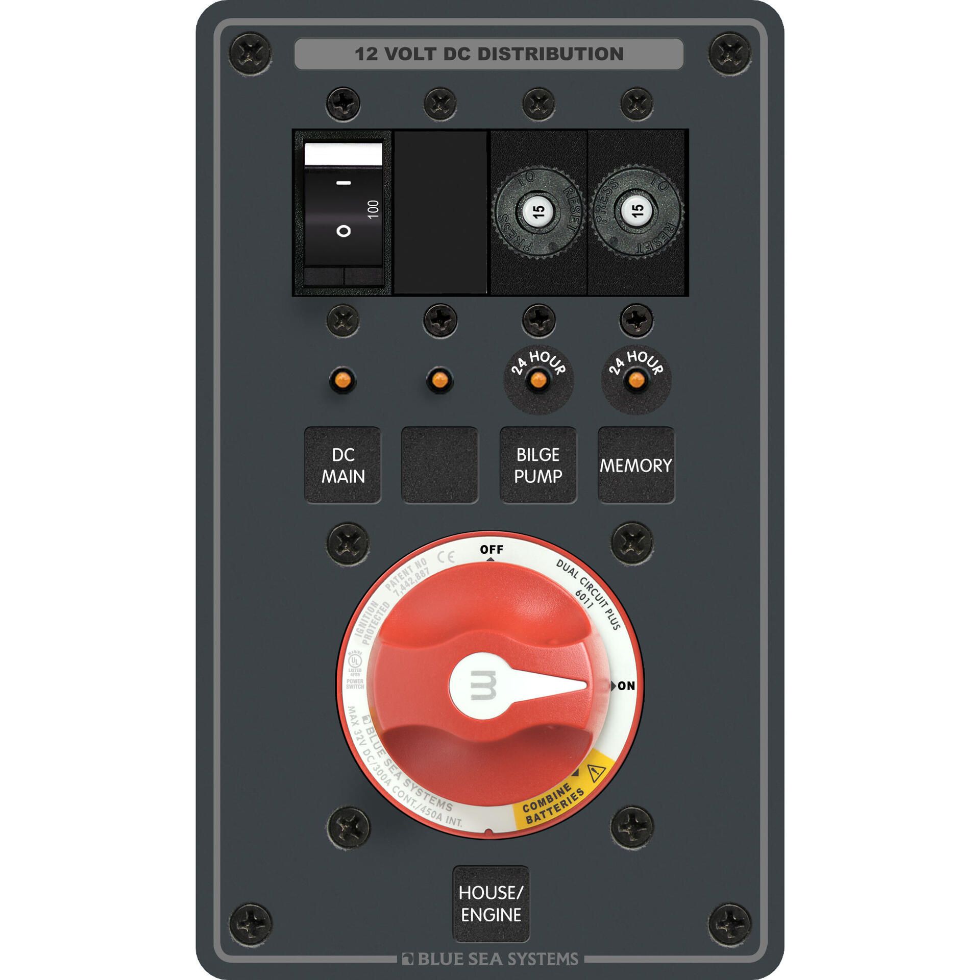 Blue Sea Systems Dual Battery Bank Management Panel - 8686