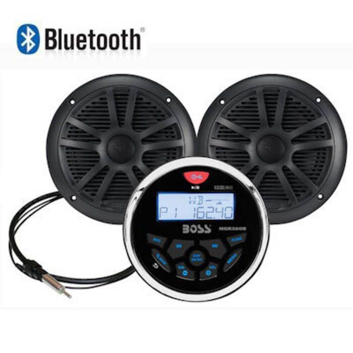 Boss Audio Systems Multimedia BT Marine Stereo System with Speakers