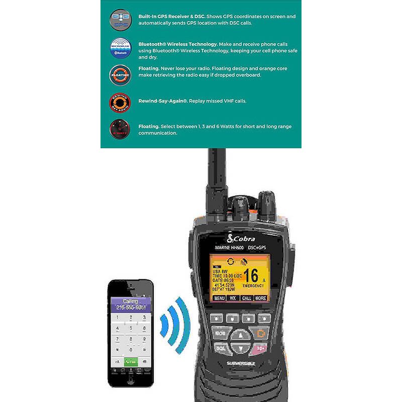 COBRA MARINE MR HH600 GPS BT EU VHF