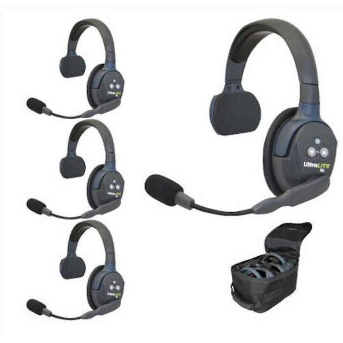 Eartec Ultralite ワイアレスインカム 4set Eartec UltraLITE 4-Person Single Ear Cup Headset System - UL4S-HD