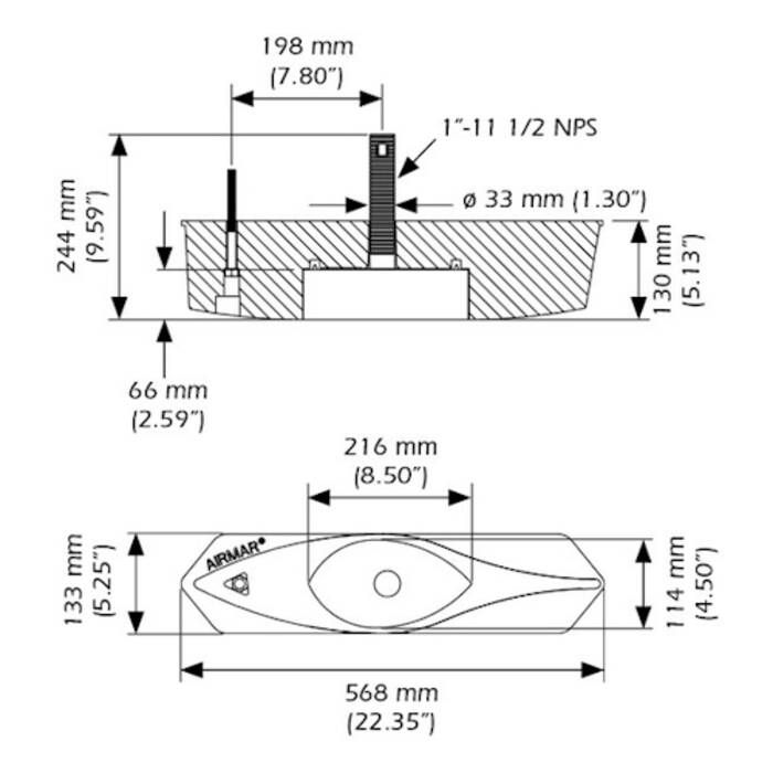 Furuno Airmar B260 Thru-Hull Transducer with High-Speed