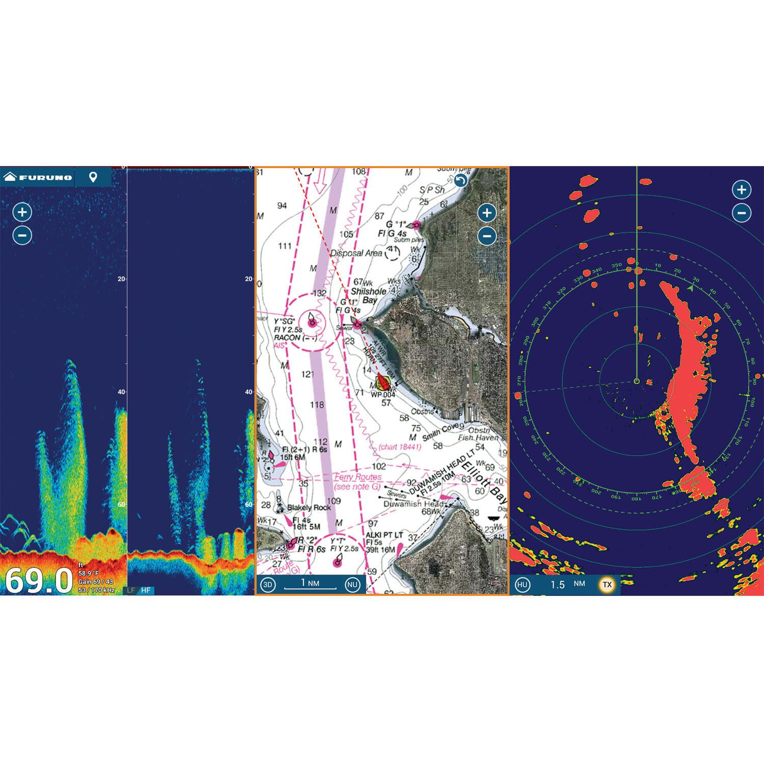Furuno NavNet TZtouchXL Hybrid Control Multifunction Display - 13