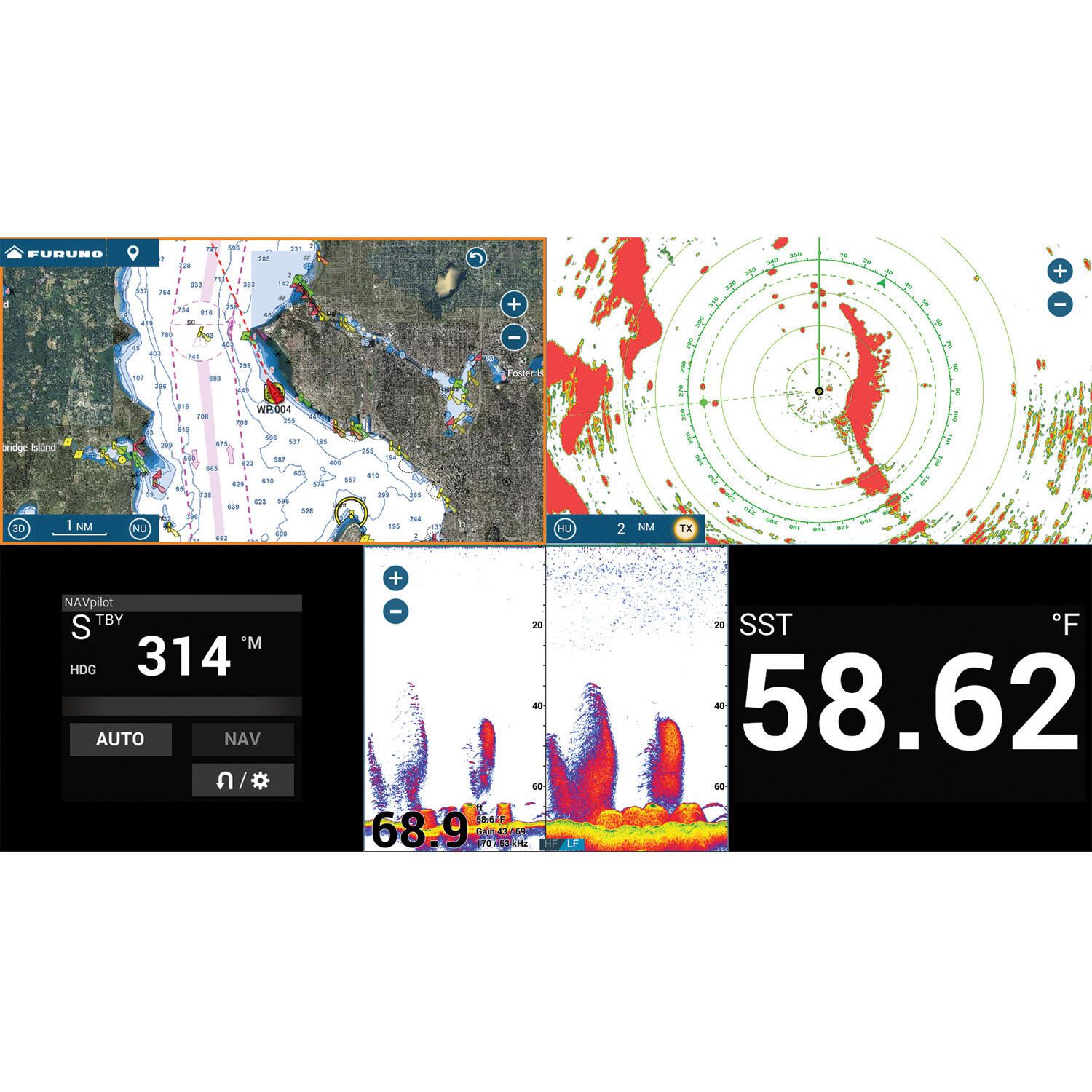 Furuno NavNet TZtouchXL Hybrid Control Multifunction Display - 10