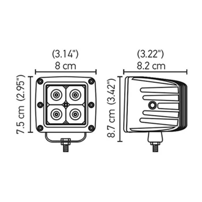 Hella Marine ValueFit Cube 4-LED Flood Light | Defender