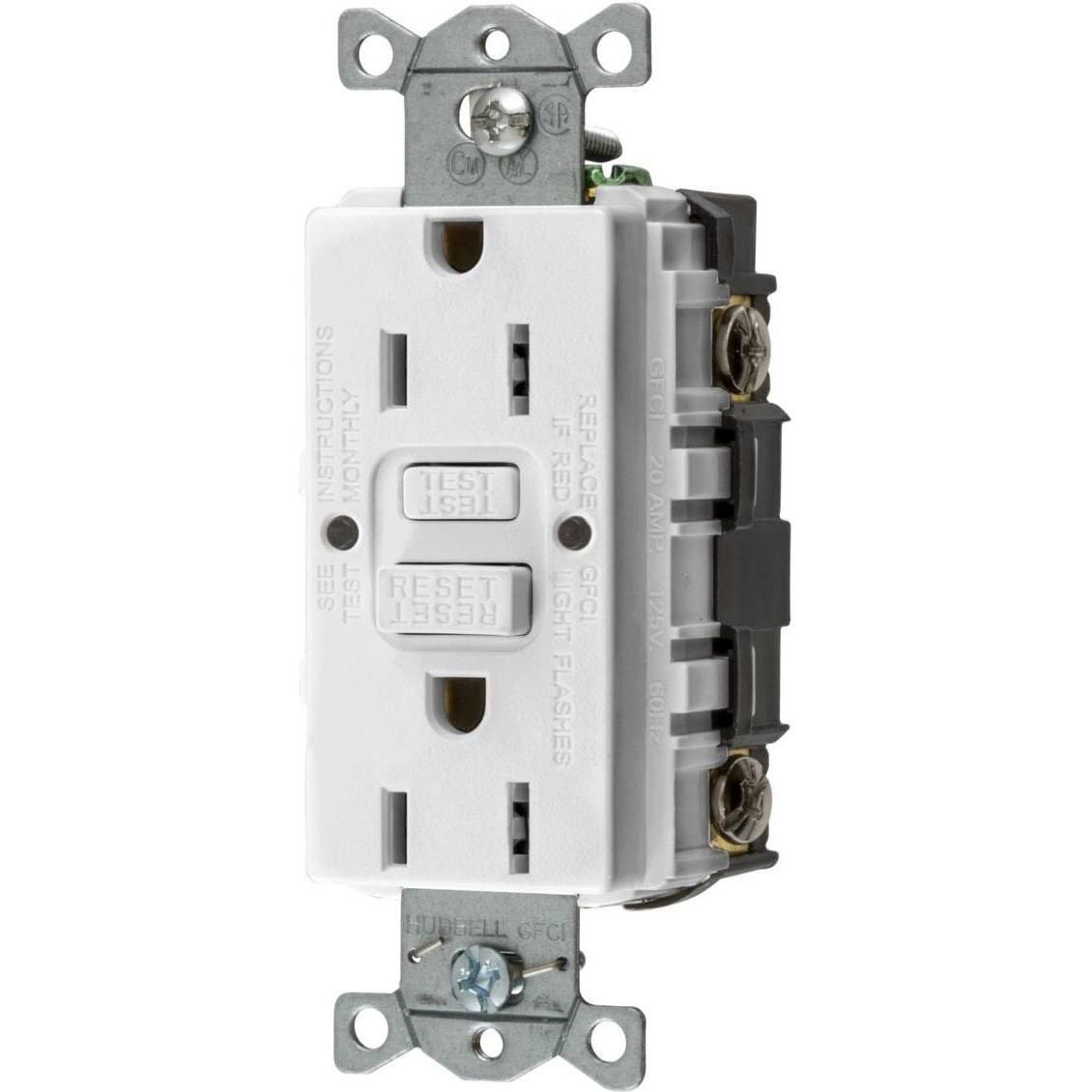 Hubbell GFRST52MGY 15A Self Test Gfr-Gray