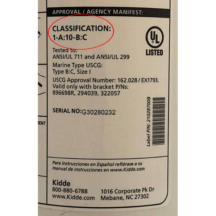 Kidde Mariner 110 Portable Fire Extinguisher - 466627MTL