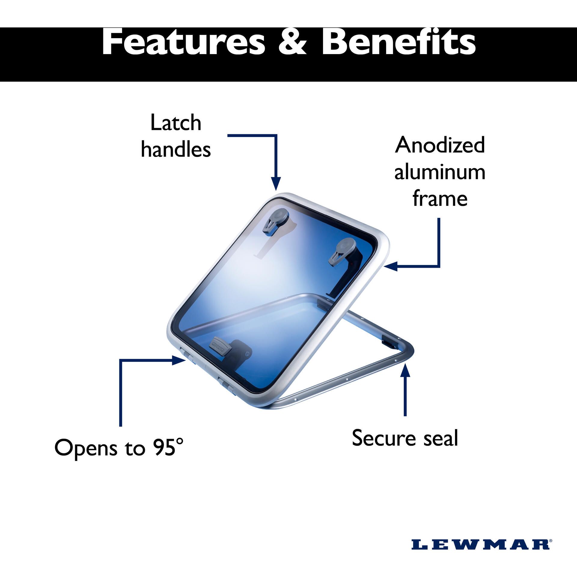 Lewmar Low Profile Deck Hatch | Defender Marine