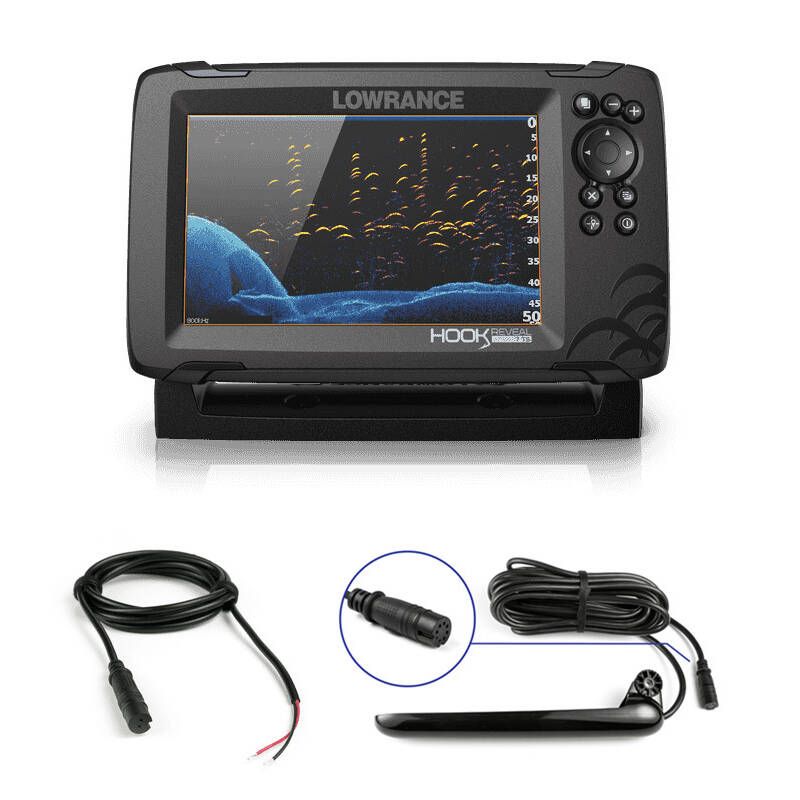 Lowrance Hook2-7 with TripleShot Transducer US and Canada Maps