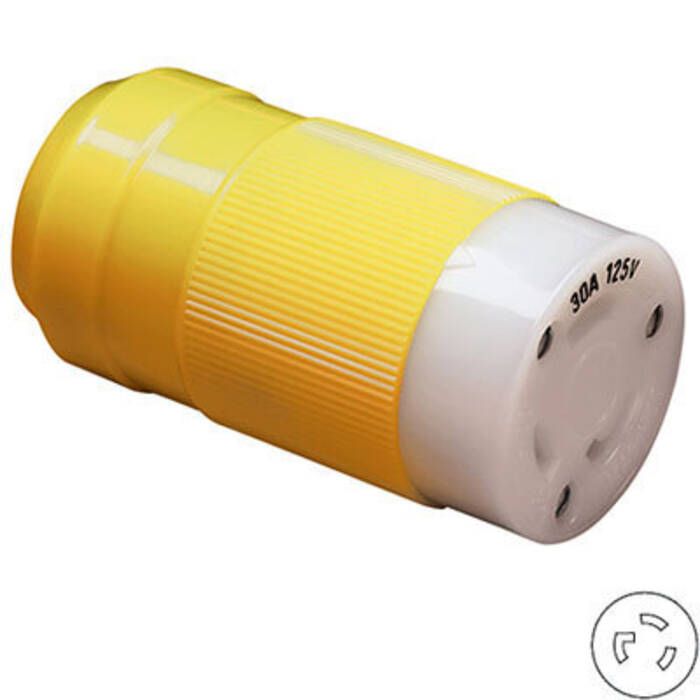 Marinco Locking Female Connector - 30A - 125V - 305CRCN | Defender