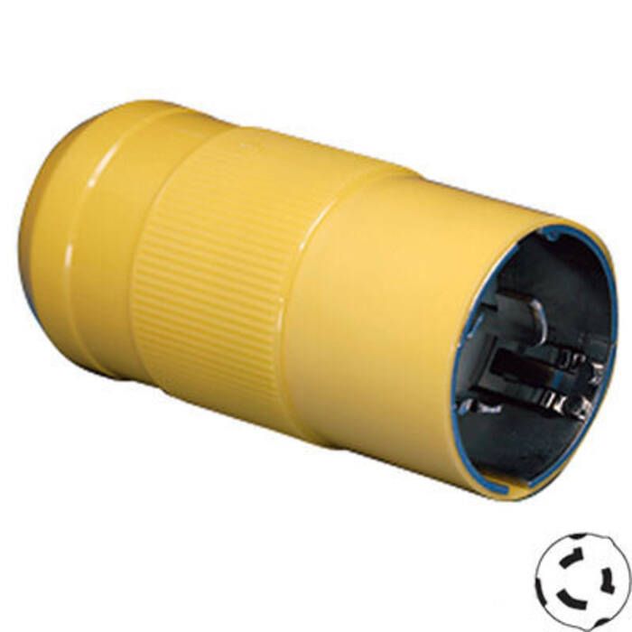 Marinco Locking Male Plug - 50A - 125/250V - 6365CRN | Defender Marine