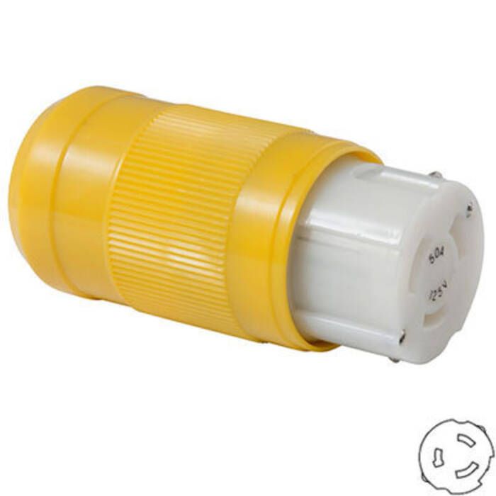 Marinco Locking Female Connector - 50A - 125V - 6360CRN | Defender