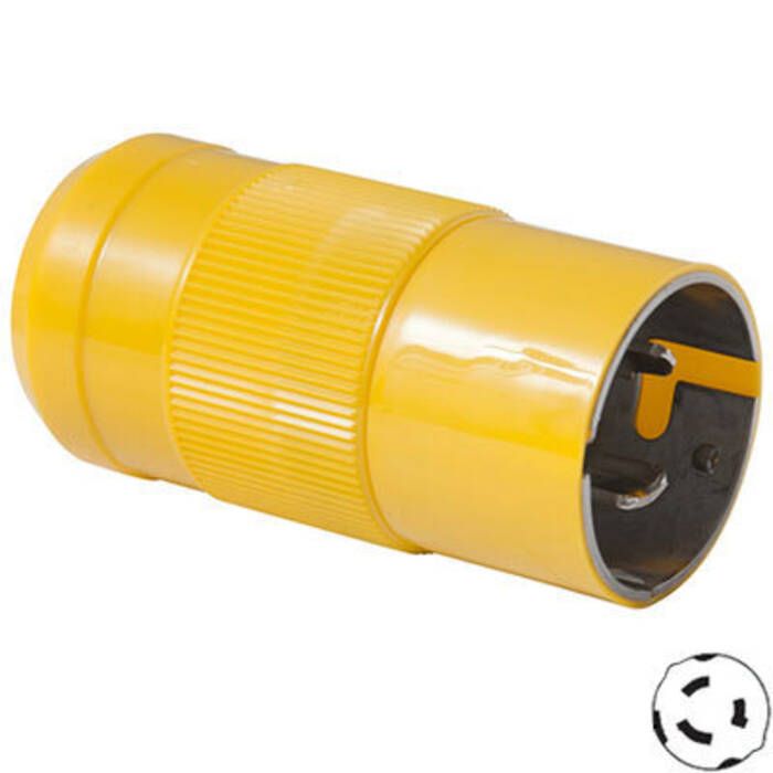 源治ネルコ Marinco Locking Male Plug - 50A - 125V - 6361CRN | Defender Marine
